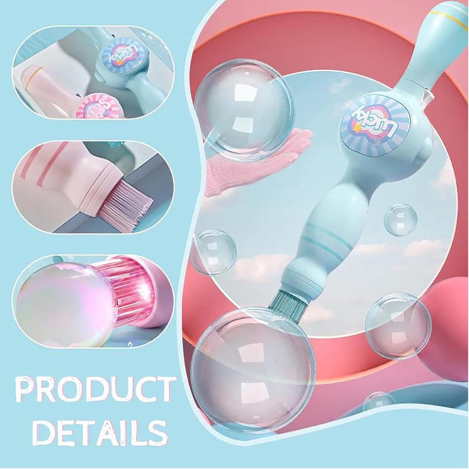 Colorful Smoke Bubble Machine, with Elastic Smoke Effect for Party Elastic Fog Bubble Machines (Mix, 2 Pcs)