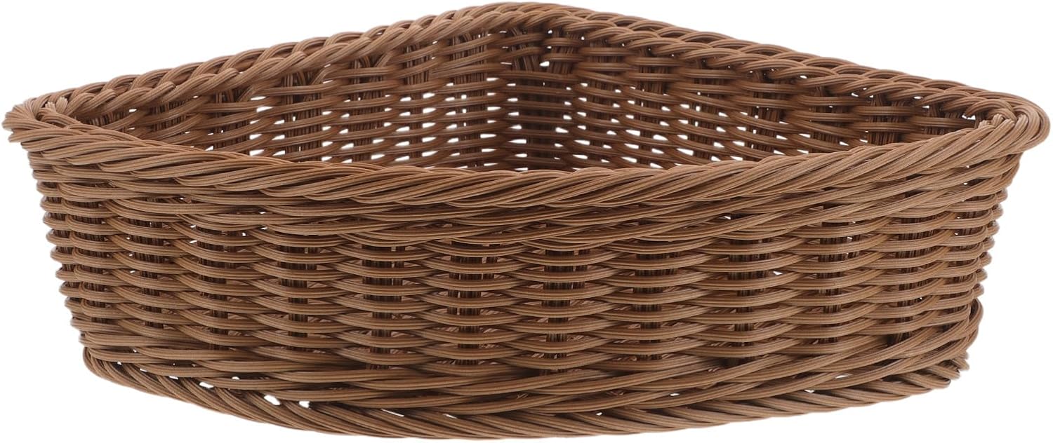 Generic Triangular Corner Basket: Desktop Organizer Bin For Sundries Snacks Cosmetics - Handwoven Storage Container For Shelves Wardrobe Bathroom Kitchen Closet