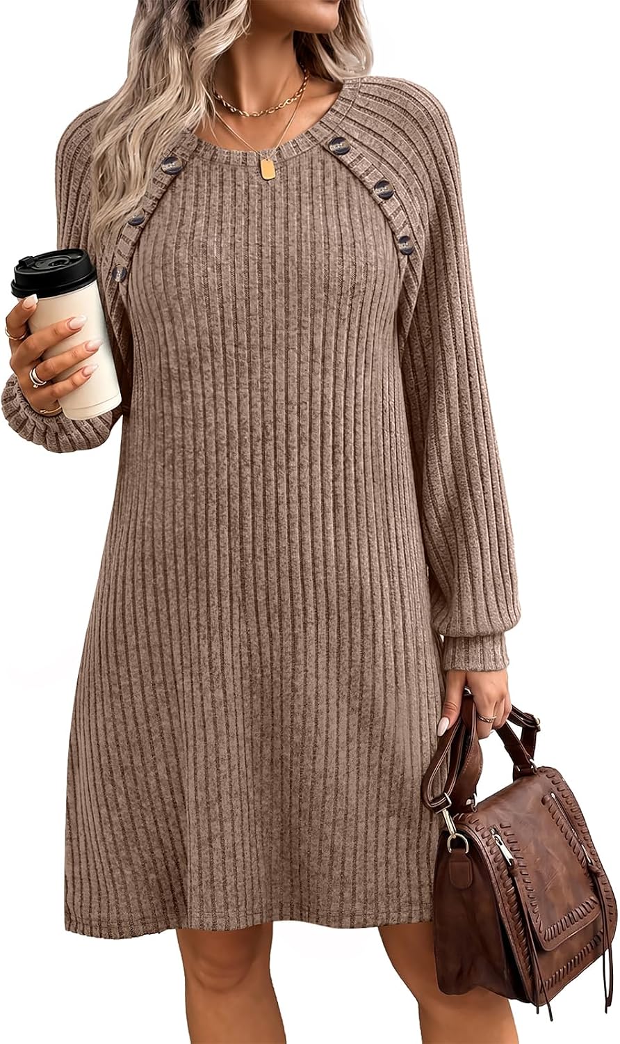  Fall Dresses for Women 2026 Long Sleeve Dress with Pockets thumbnail