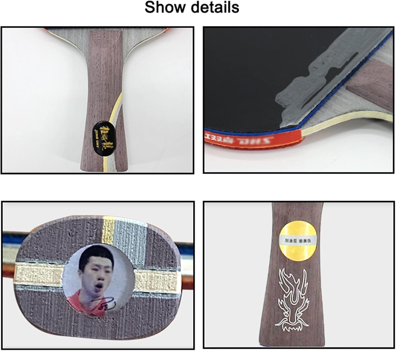 Professional Table Tennis Bat, Competitive Ping Pong Paddle, Attack and Defense Table Tennis Racket Blade, Long Handle