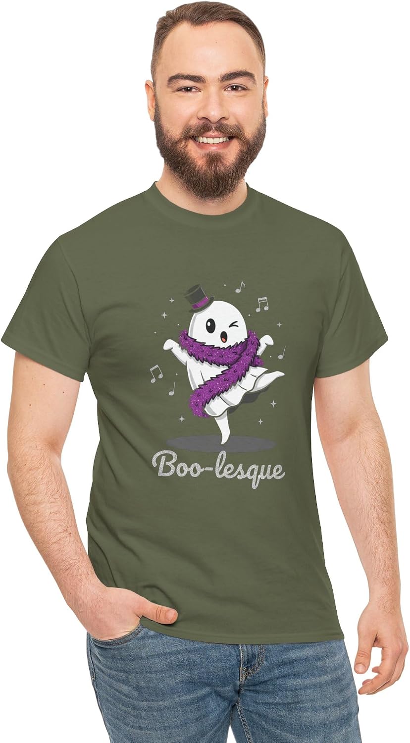 Funny Boo-lesque Ghost Halloween Costume Pun Spooky Season Cute Dancer Ghoul Graphic Military Green