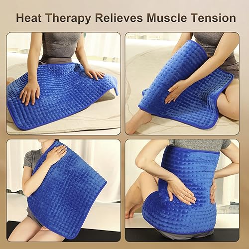 Miniatura 6 de Heating Pad for Back Pain Relief - 17" x 33" Size Cramps Arthritis Relief Extra Large Heat Pad Moist Heat Therapy for Shoulders Neck Pain Relief