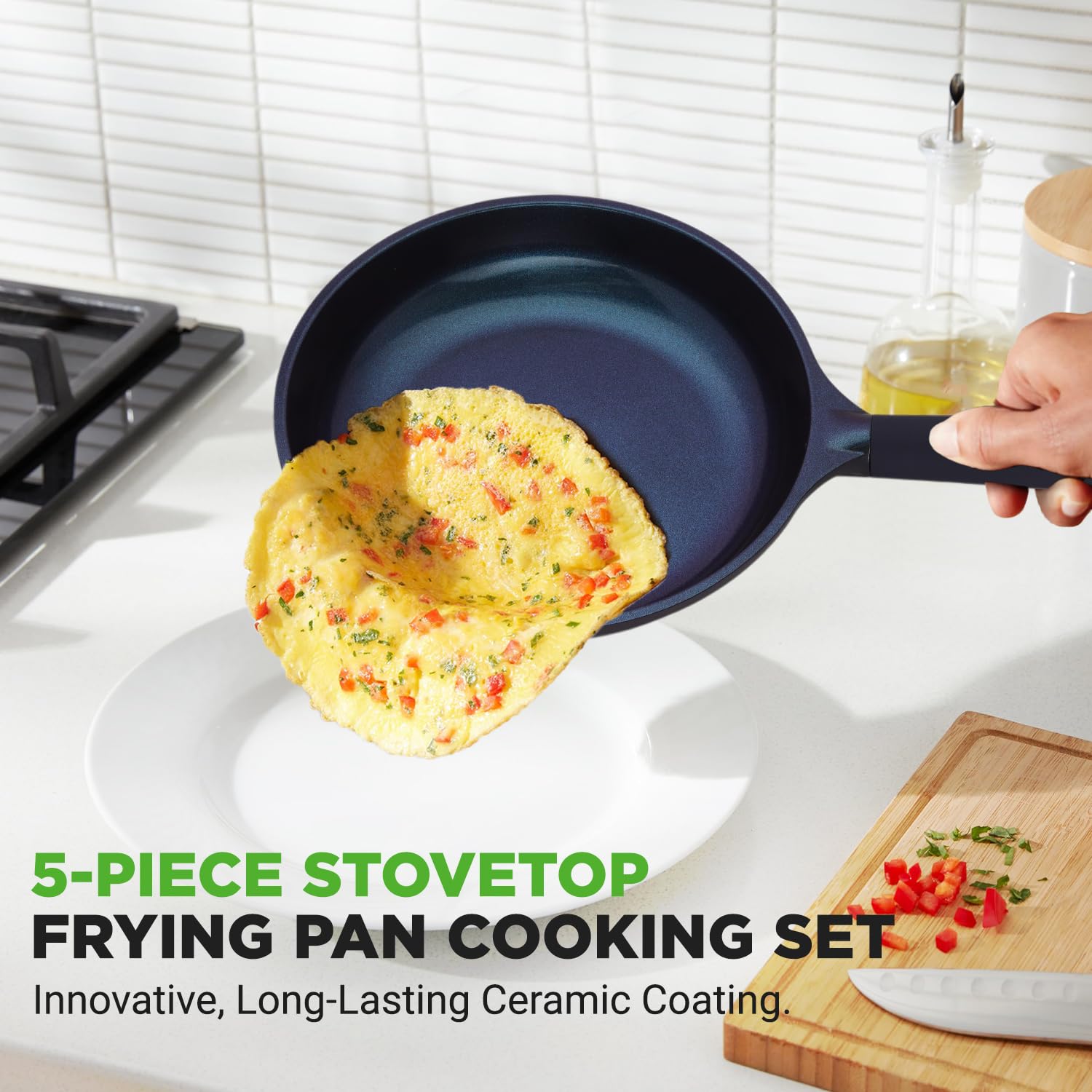 National ホームベーカリー &コネコネマット&パンウォーマー3点セット Amazon.com: NutriChef 5-Piece Frying Pan Cooking Set, Non