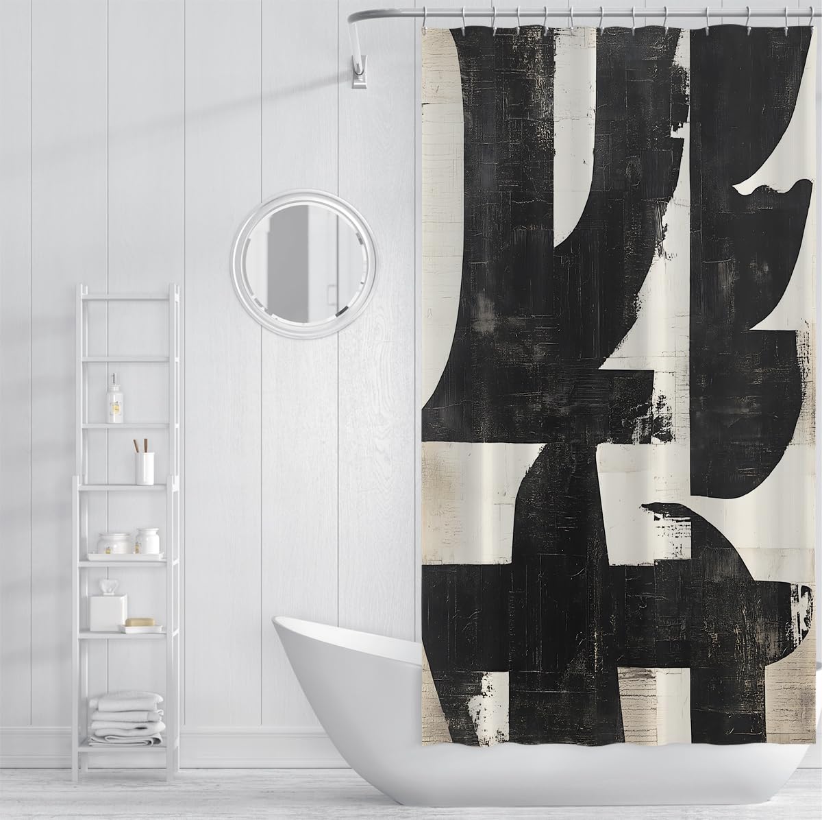 Rideau de douche de luxe drôle Moderne abstrait neutre 150x200cm