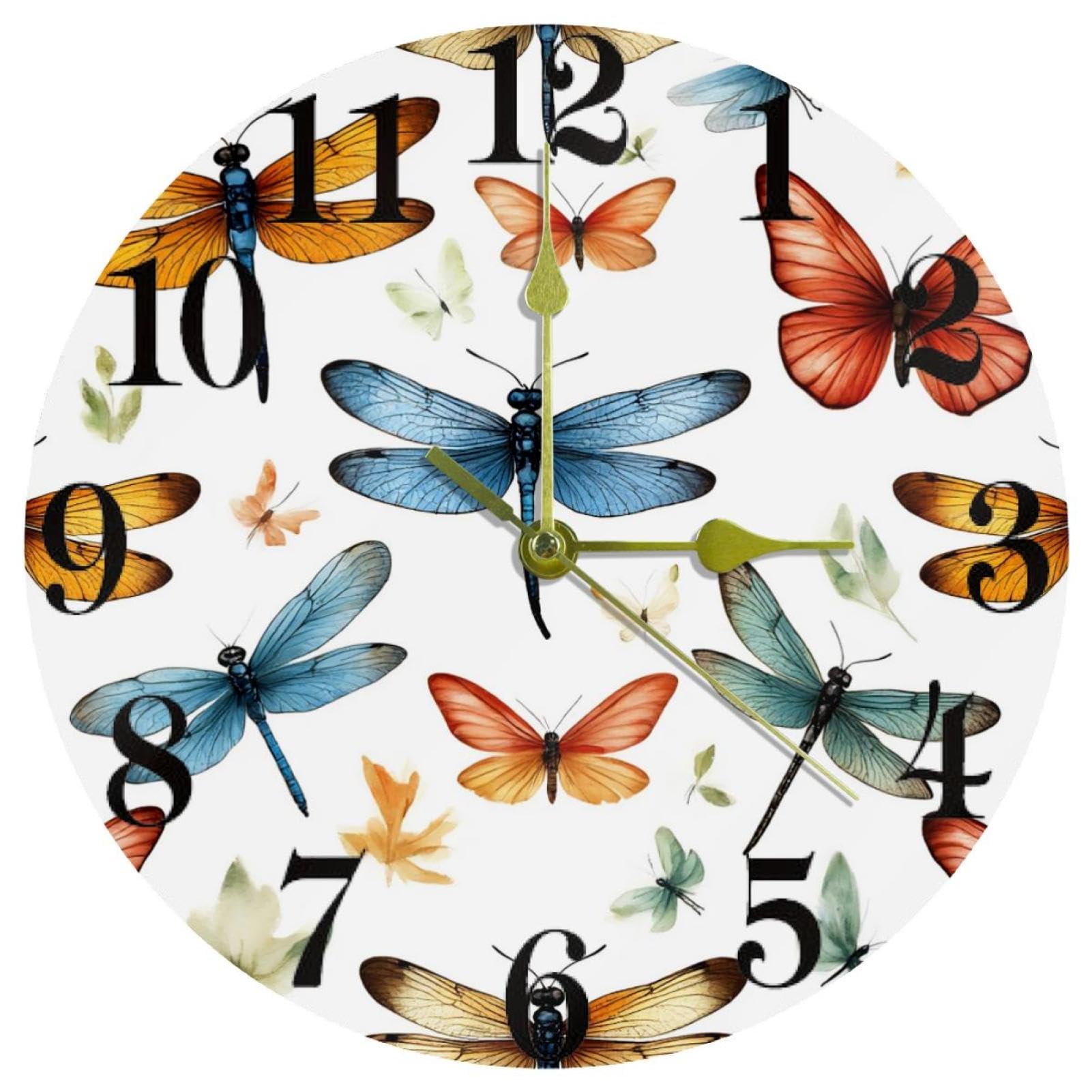 Horloge murale ronde à quartz Colorfly fonctionnant à piles pour la maison