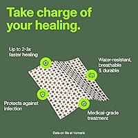 Vista 2 de PowerHeal Bioelectric Bandage Kit for Wound Care & Healing – Single Layer, No Adhesive Includes Wound Hydrogel, Can Be Cut to Fit – for Cuts