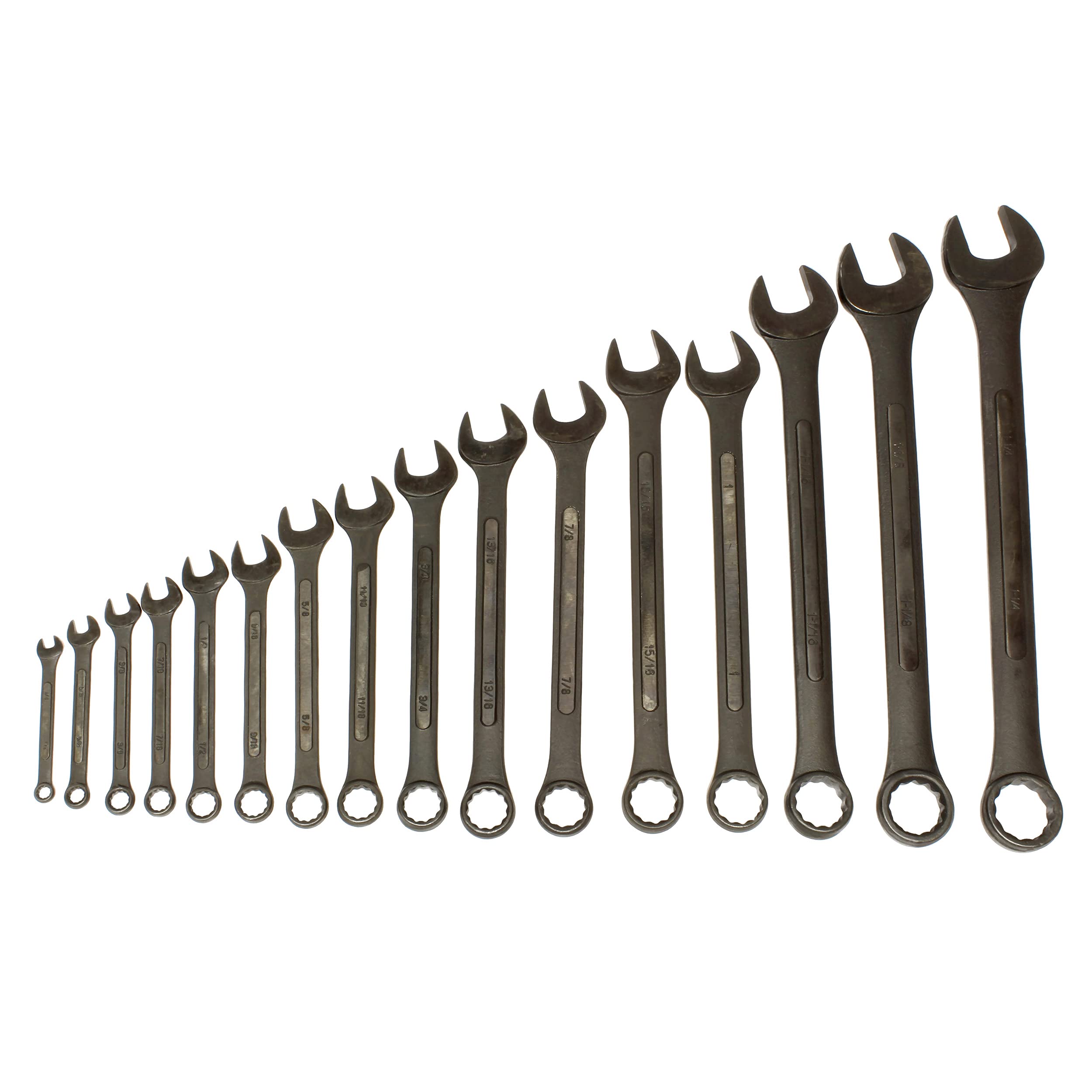 ABN Combination Wrench Set 16 Pc Raised Panel SAE Wrench Set with