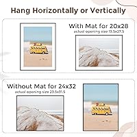 Vista 571 de Fun Memories Portarretratos de metal de 16 x 20 pulgadas con paspartú de 11 x 14 pulgadas, acabado de aluminio cepillado, parte delantera de vidrio