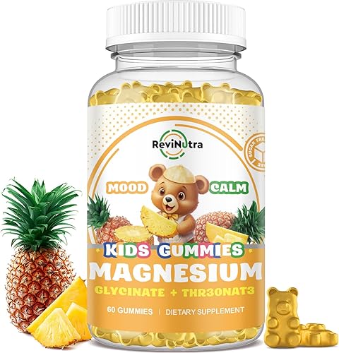 Miniatura 9 de Gomitas de Complejo de Magnesio - Gomitas masticables calmantes para niños y adultos - Suplemento de glicinato de magnesio - con Omega-3, vitamina