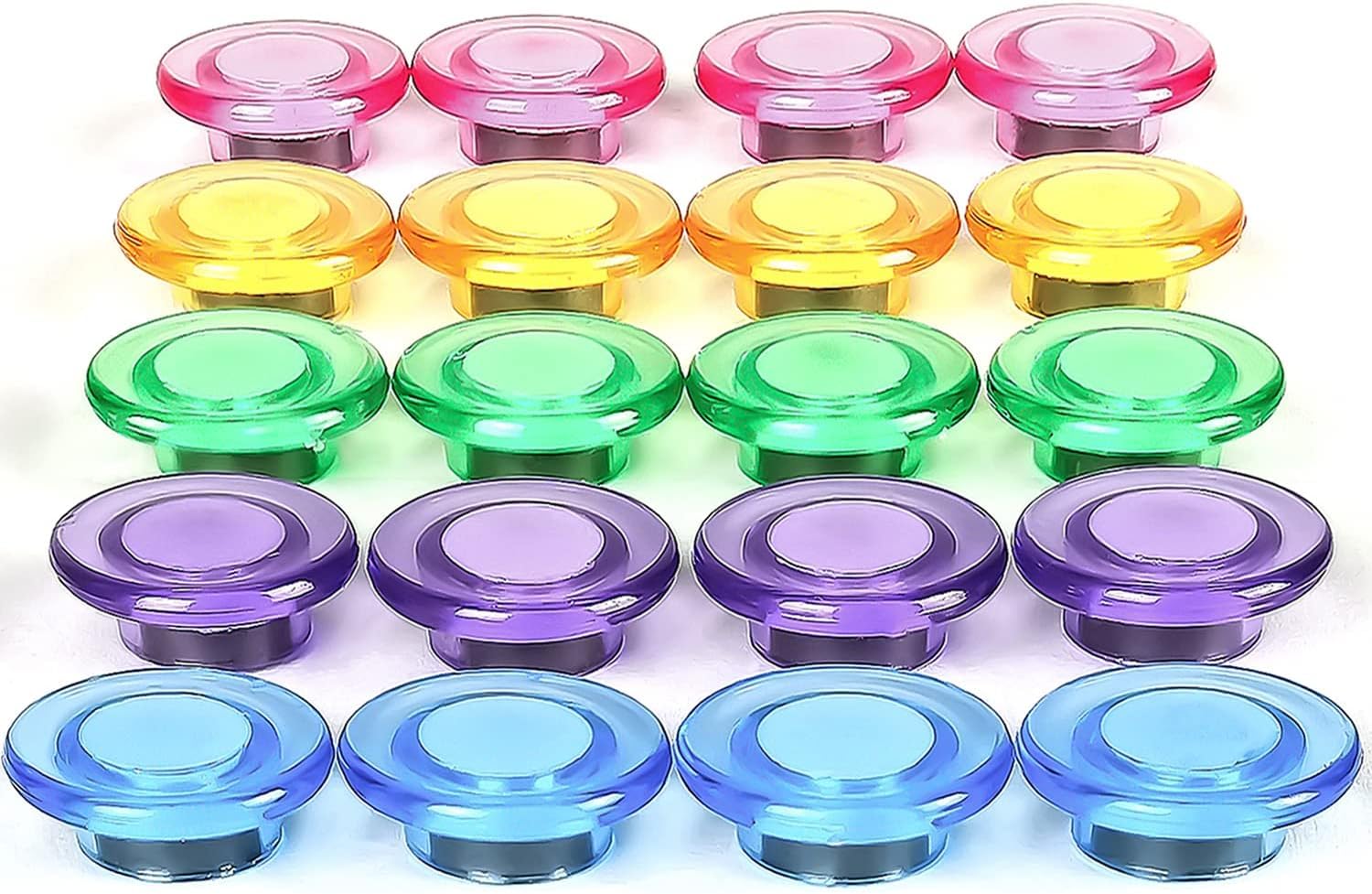 “Small Round Fridge Magnets, Mini Strong Whiteboard Magnets for Refrigerator, Locker, Kitchen, Office – Fluorescent Colors, 12-Pack”