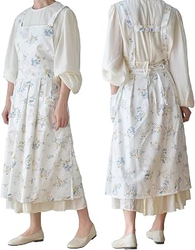 Vintage Pinafore Aprons for Women with Pockets for Kitchen, Pinafore Apron