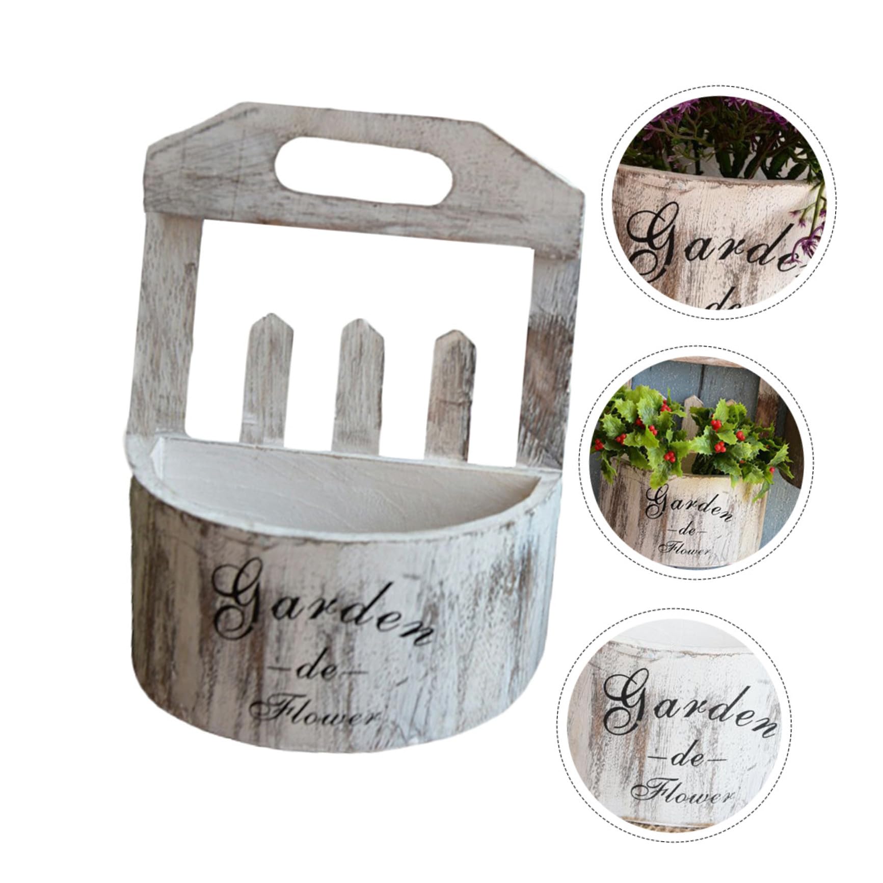 Pot de fleur suspendu mural compact pour décorer un petit mur