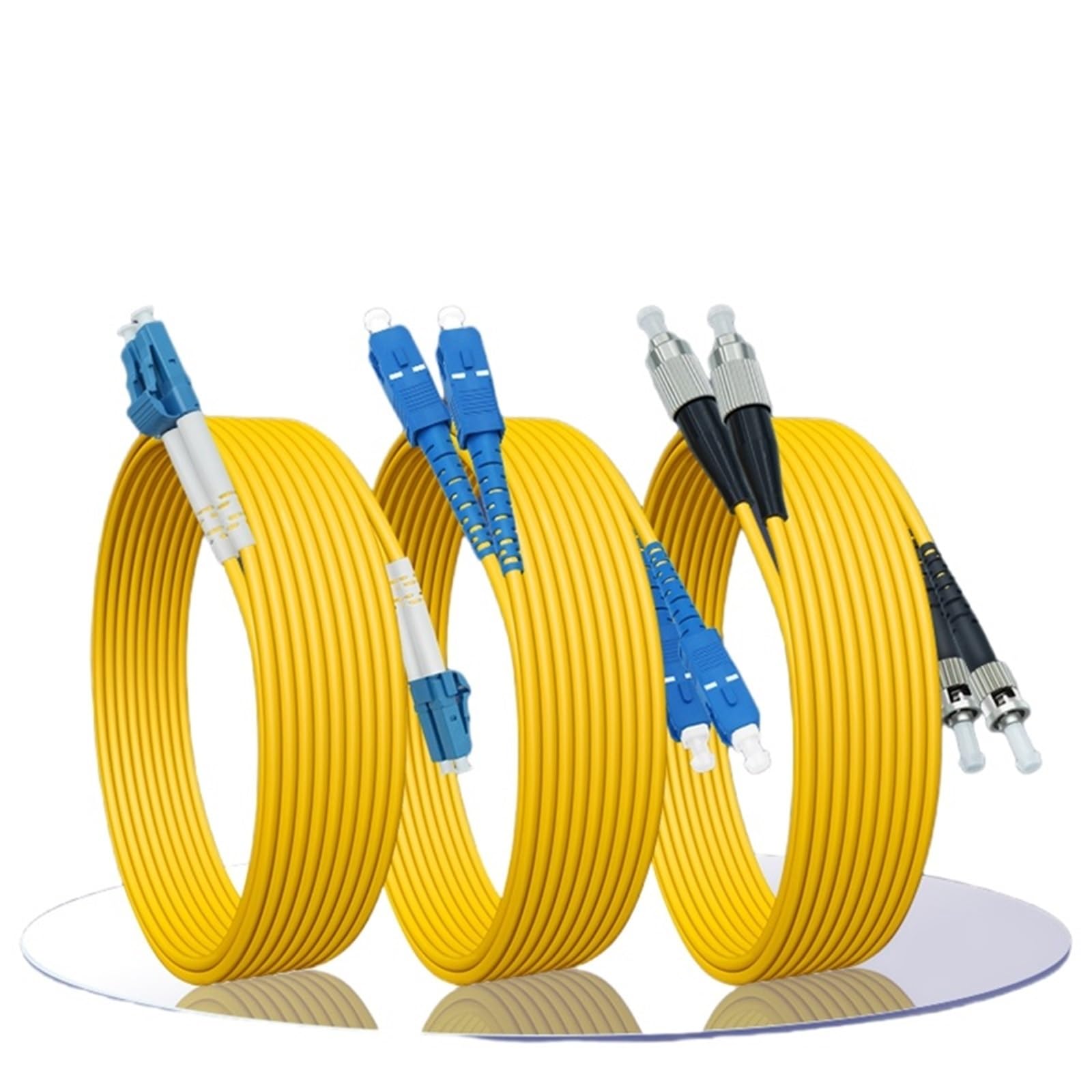 Doppio SC LC ST FC UPC a LC UPC Simplex 2.0mm 3.0mm PVC Cavo patch in fibra monomodale Cavo patch in fibra ottica 1m 2m 3m 50m(8M,SC-SC)
