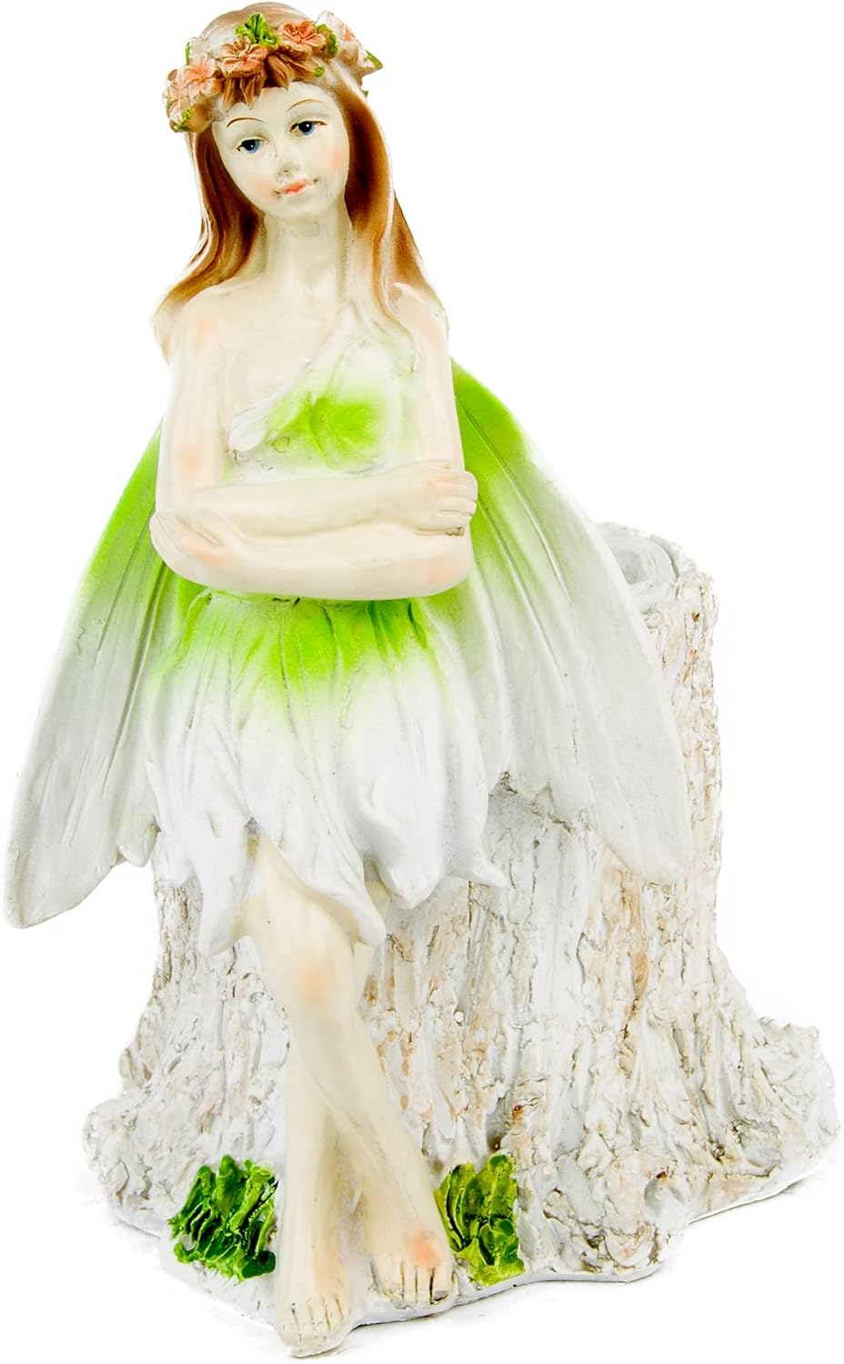 Garden Landscape Statues, Angel Statues, Garden Decoration, Hand-Carved Finish (Fairy Back Leaned Planter)