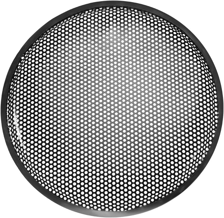 uxcell 15" Speaker Waffle Grill Metal Mesh Subwoofer Guard Protector Cover with Clips,Screws