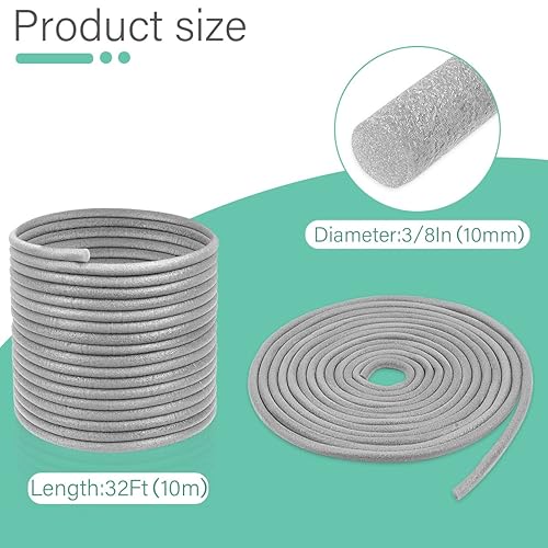 Miniatura 2 de Protector de calafateo de espuma para varilla de respaldo para relleno de concreto de huecos y juntas, gris (38 pulgadas de diámetro x 32 pies de