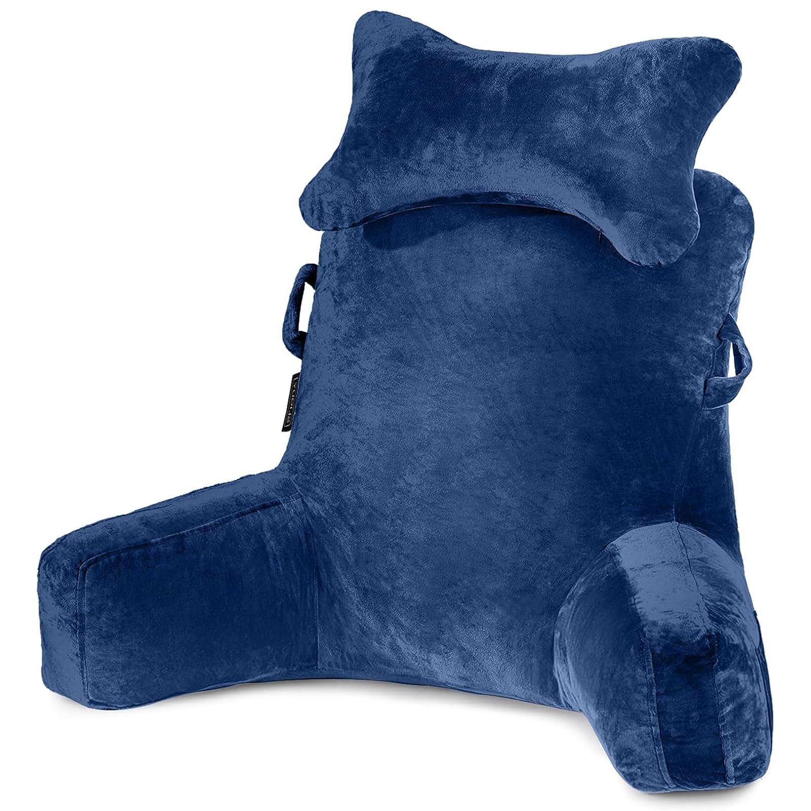 DEVINK Reading Pillow, Pillow For Rest In Bed With Removable Neck And Arms To Sit On Bed Or Backup, Adult Reading Pillow, Back Pillows For Reading(65×46×28cm,Blue)