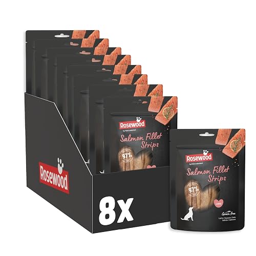 Rosewood Tiras Filete salmón Snack Perro 97% salmón 8 x 150g