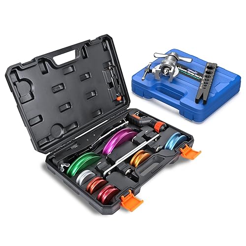 CARVALAX Tube Bender Set and 45° Eccentric Flaring Tool Kit,