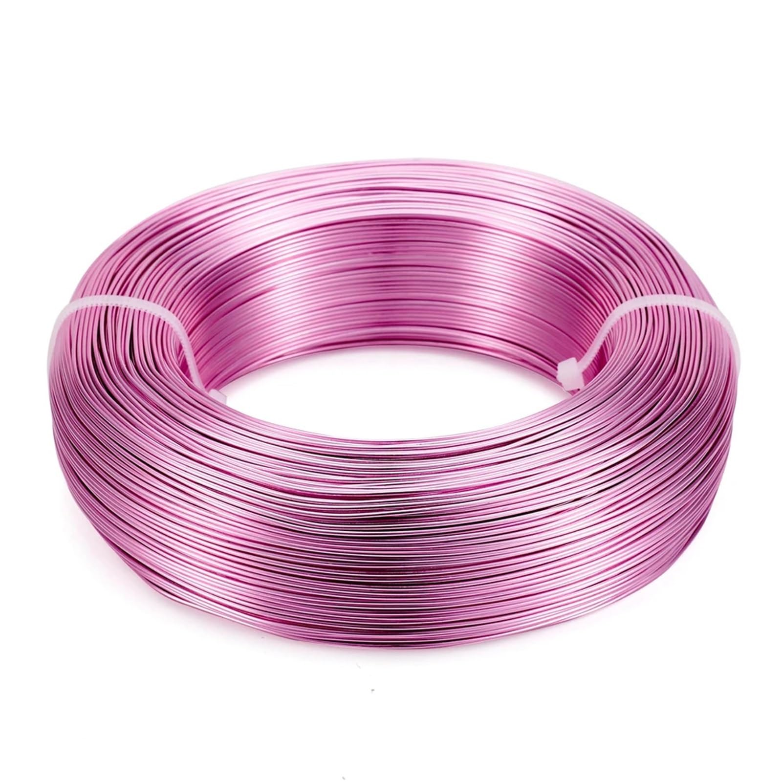 Aluminiumdraht 1 Rolle mehrfarbiger Aluminiumdraht, Schmuckzubehör zur Schmuckherstellung, DIY-Halsketten, Armbänder, 0,8 mm,5, 2, 3, 4, 6(Pink,1.5mm 100m)