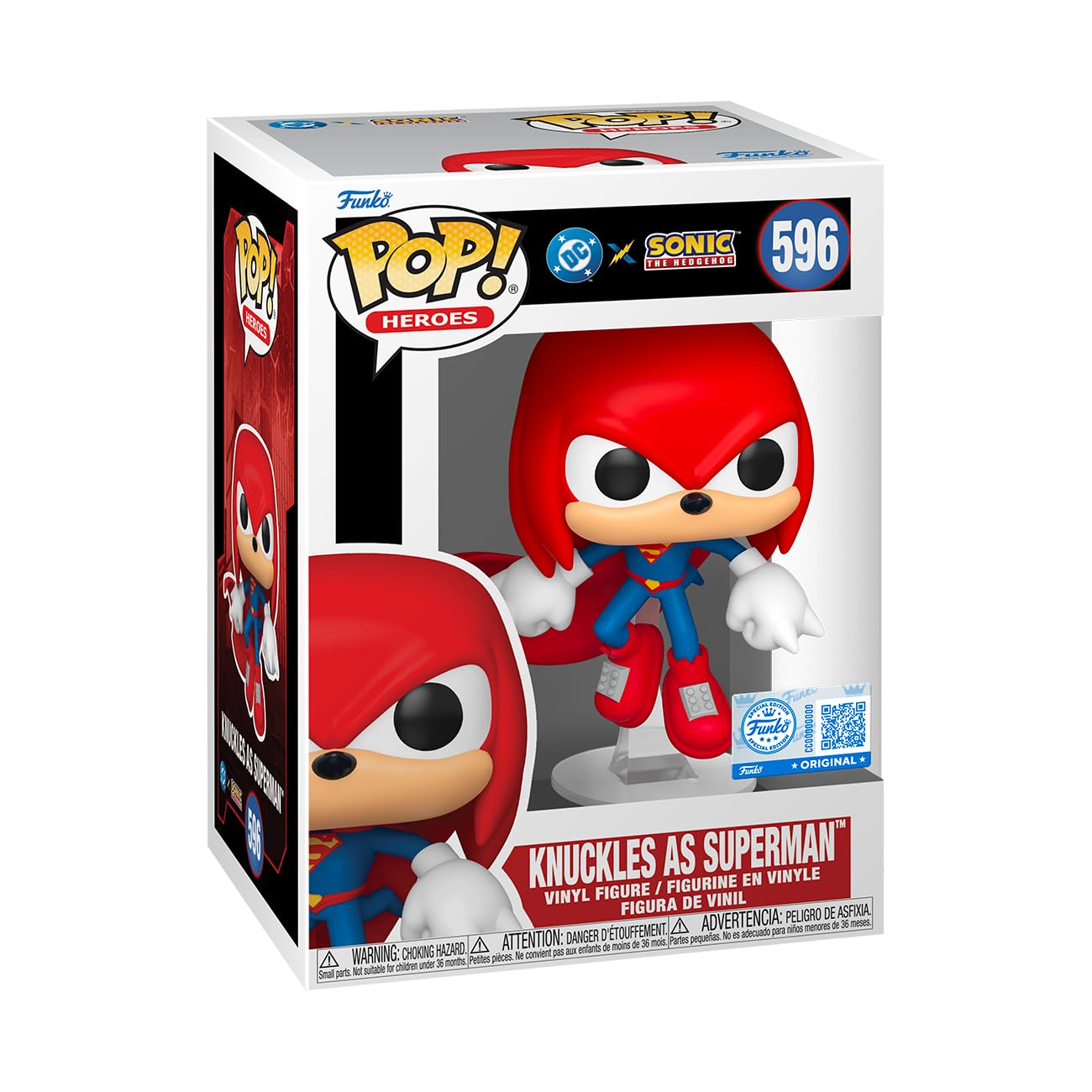 Funko Pop! Heroes: Justice League & Sonic, Knuckles as Superman, Sonic + DC Comics, Collectable Vinyl Figure, Gift Idea