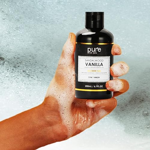 Miniatura 3 de Juego de regalo de baño y cuerpo puro para hombre. Cesta de regalo de spa natural de 7 piezas para hombres. ¡El juego de regalo de spa es el regalo