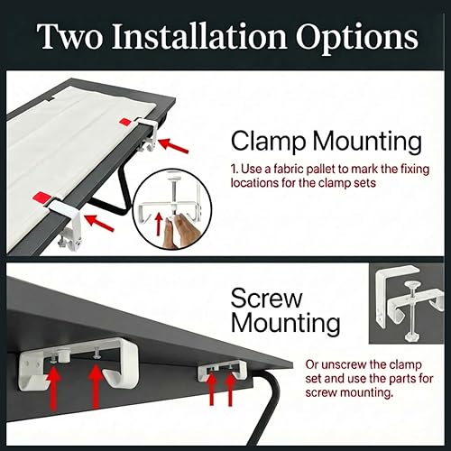 Miniatura 7 de [Actualizado] Organizador de cables para debajo del escritorio, organizador de cables de 36 pulgadas, con almohadillas de silicona (sin rayones), 16