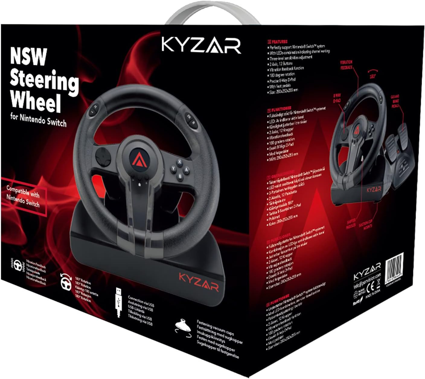 Kyzar NSW Steering Wheel for Nintendo Switch Amazon.se TVspel