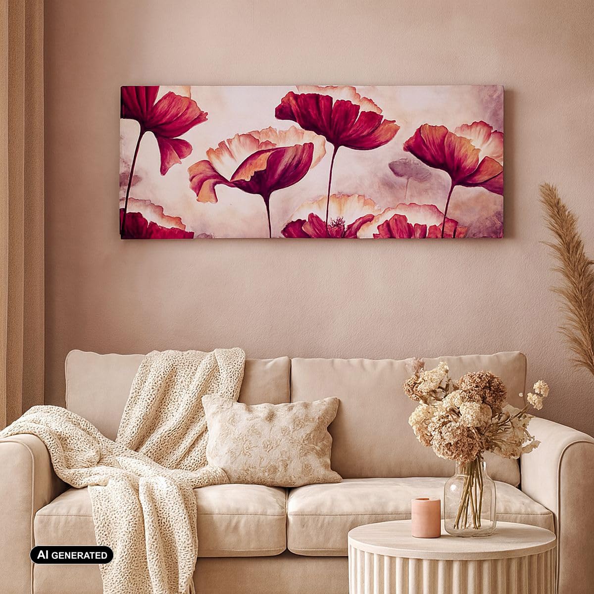 ARTTOR Leinwandbild 140x50cm Wandbild Botanik Blumen - 3934