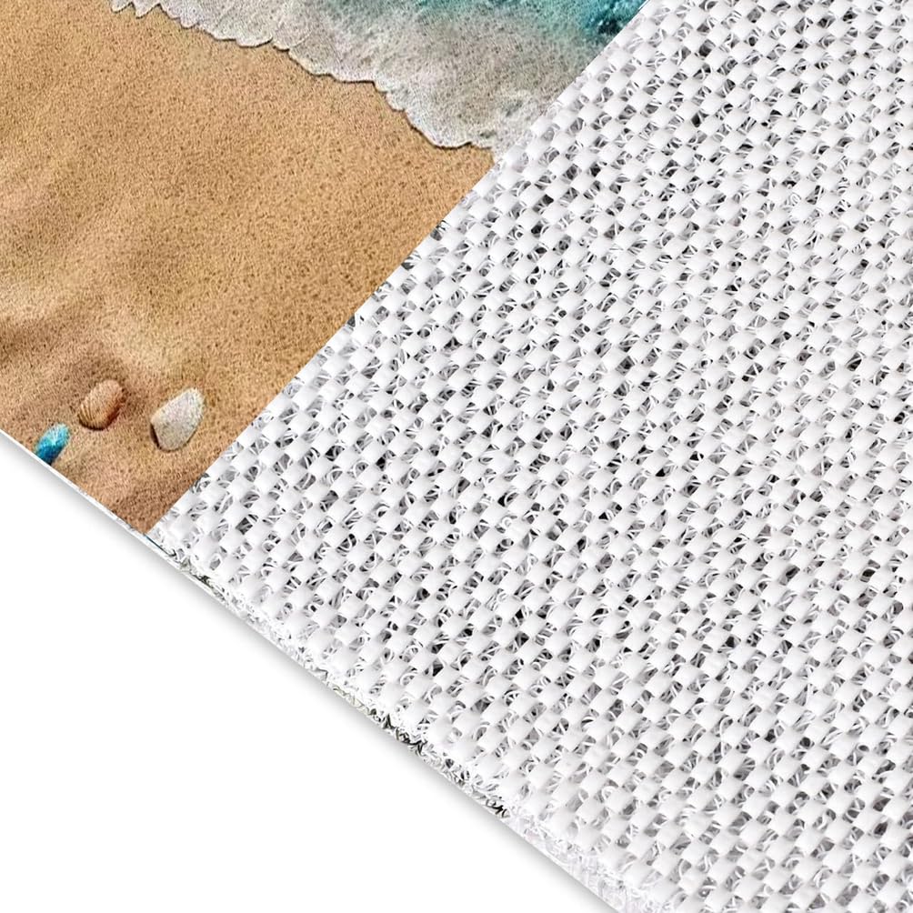 Duschmatte rutschfest 75X120 cm Duschvorleger mit Marinemuster PVC Luffa Material Weich Komfort mit Ablaufloch für Duschkabine und Nassbereiche