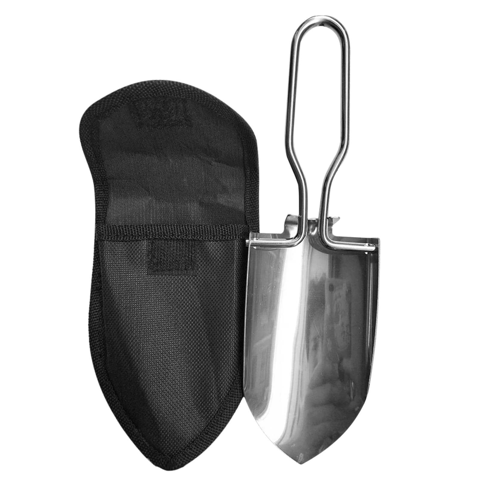 Mini Pelle Pliable et Pliante avec Sac de Rangement Outils de Jardinage en Acier Inoxydable Pelle de Camping Outils de Plantation de Jardinage