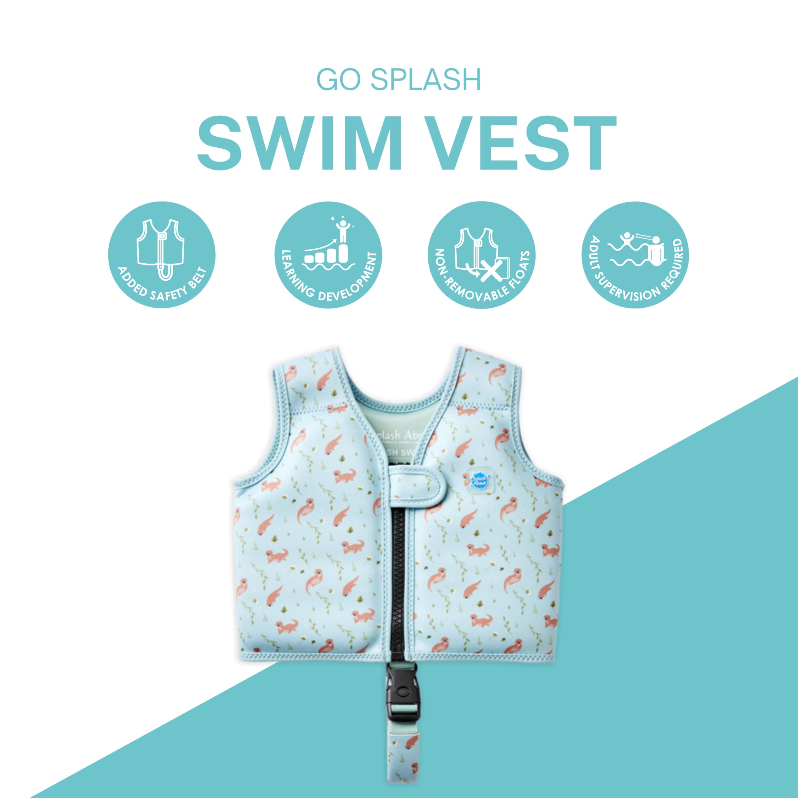 Splash About Go Splash Swim Vest, Playful Otters, 2-4 Years