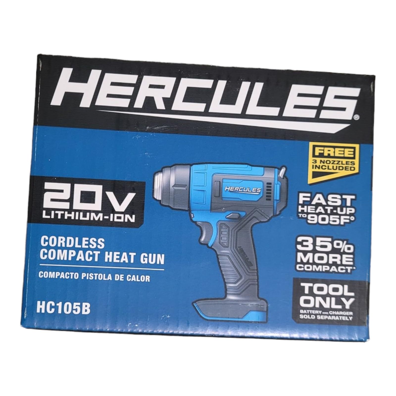 20V Cordless Compact Heat Gun Compatible with Hercules-Tool Only