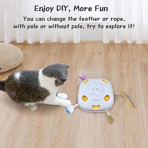 Miniatura 3 de ORSDA 14 piezas de juguetes interactivos de repuesto para gatos de interior con bolas de Mylar arrugadas, paquete multicolor para ejercicio en