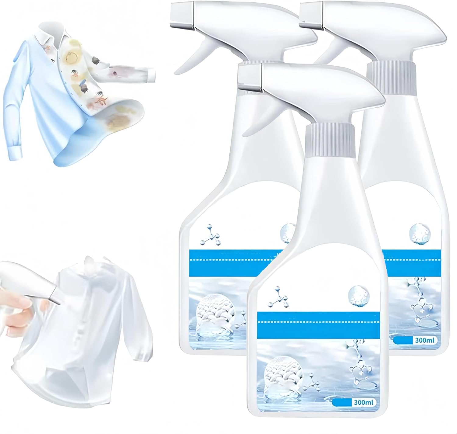 AYNUUY Laundry Stain Remover, New Dry Clean on the Go Stain Remover Spray for Grease, Cotton, Linen & Synthetic Clothes, Shoes Laundry (3)
