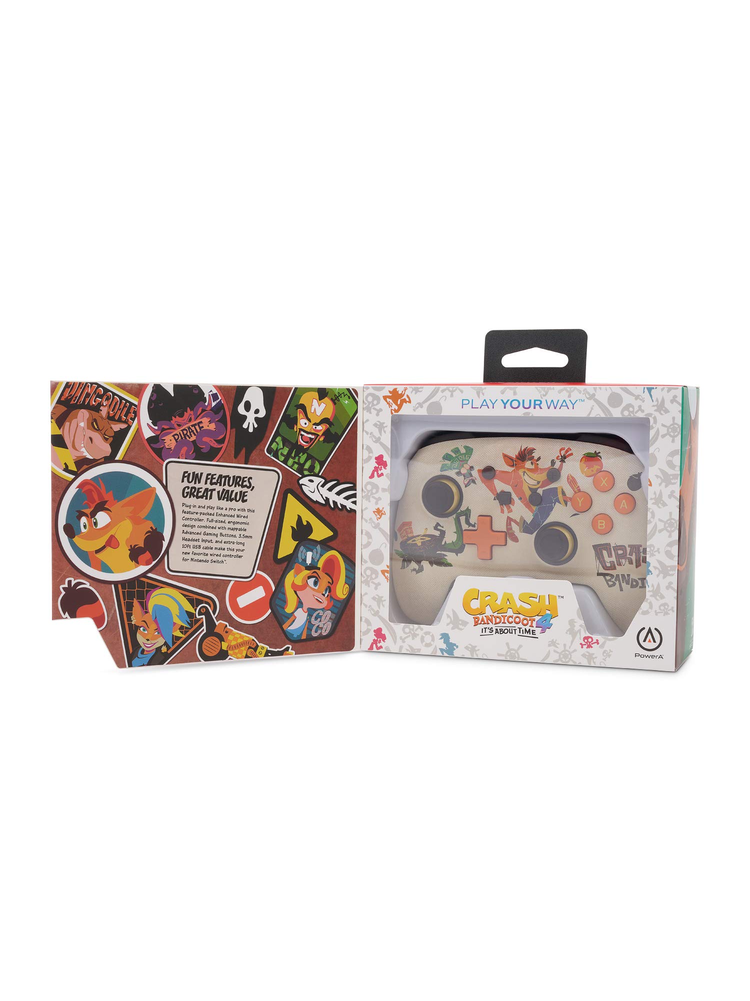 PowerA Enhanced Wired Controller for Nintendo Switch Quantum Crash