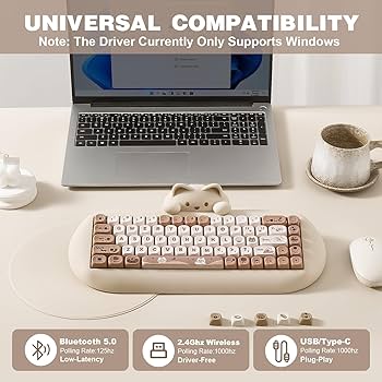 kitty様❽❾ Amazon.com: YUNZII C68 Panda Wireless Mechanical Gaming