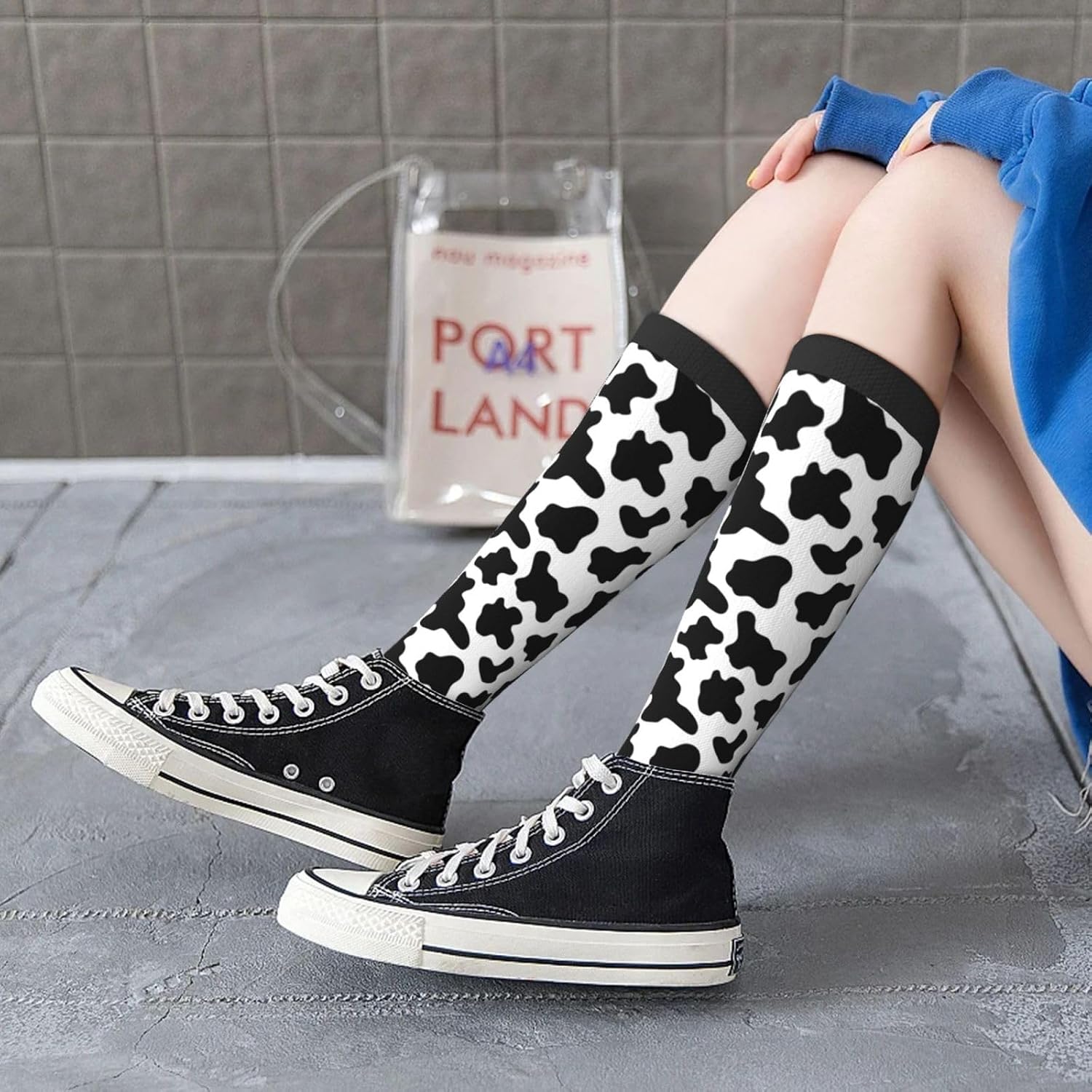 Unisex Novelty Socks for Women Men Teens Soft Knee High Crew Socks Party Daily Wear Dress Sock