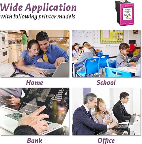 Miniatura 9 de Inktopia Cartucho de tinta remanufacturado de repuesto para HP 63 XL 63XL para impresora HP OfficeJet 5255 5258 3830 Envy 4520 4512 4513 DeskJet