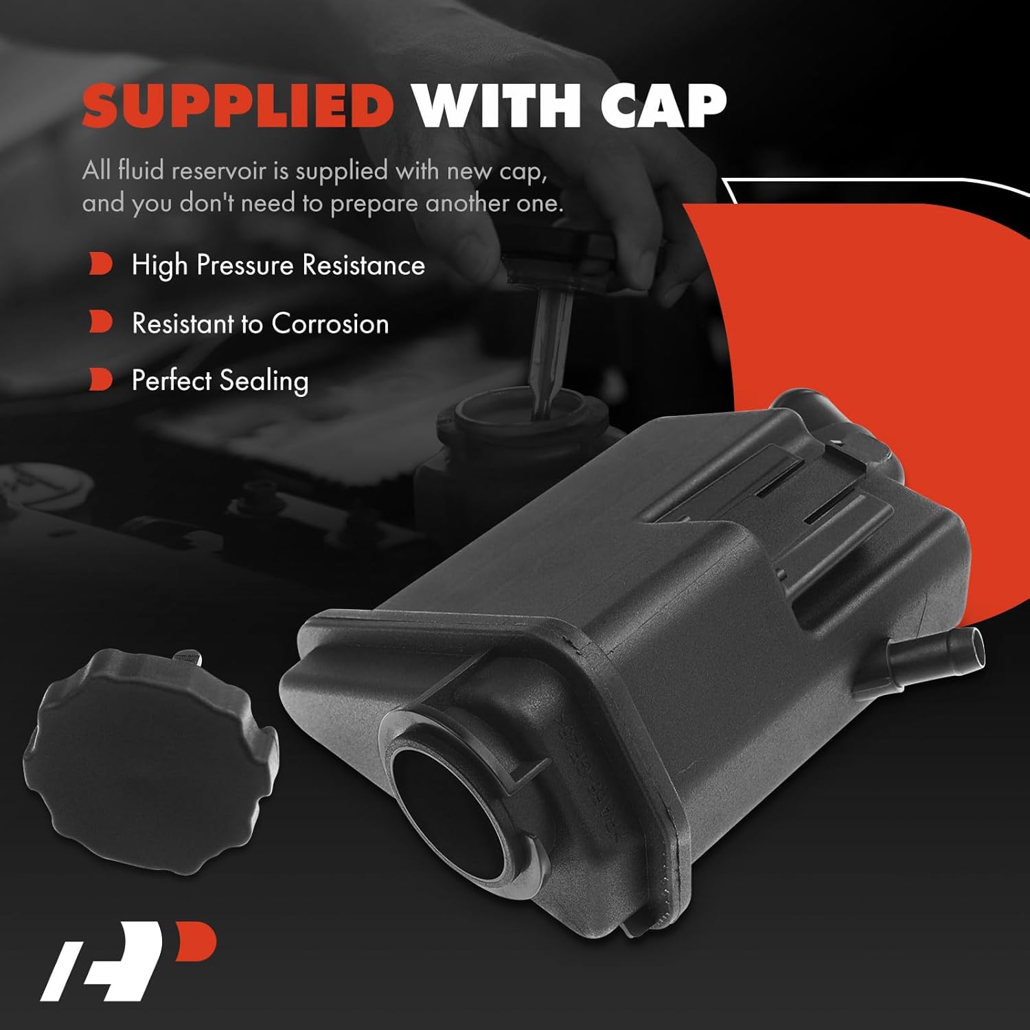 A-Premium Power Steering Reservoir/Tank with Cap Compatible with Mercedes-Benz S350 2012-2013, S400 2010-2013, S550 2010-2013, CL550 2011-2014, 3.0L 3.5L 4.7L 5.5L 6.0L 6.2L