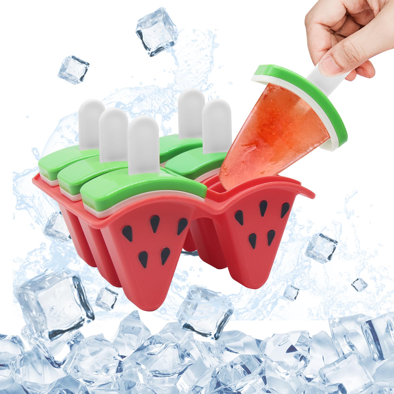 Traxenta 9 Pièces moule glace, popsicle moules réutilisable, ice pop