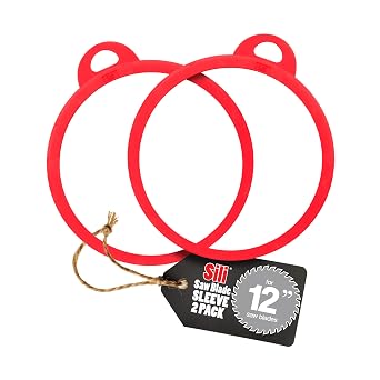 Sili Circular Saw Blade Storage Sleeve, Silicone Table Saw Blade Guard Cover and Protector 12" 2 Pack