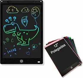Lousa Mágica Digital Infantil 12" Polegadas Multicolorido Tablet Infantil Lcd Para Escrever e Desenhar (Preto)
