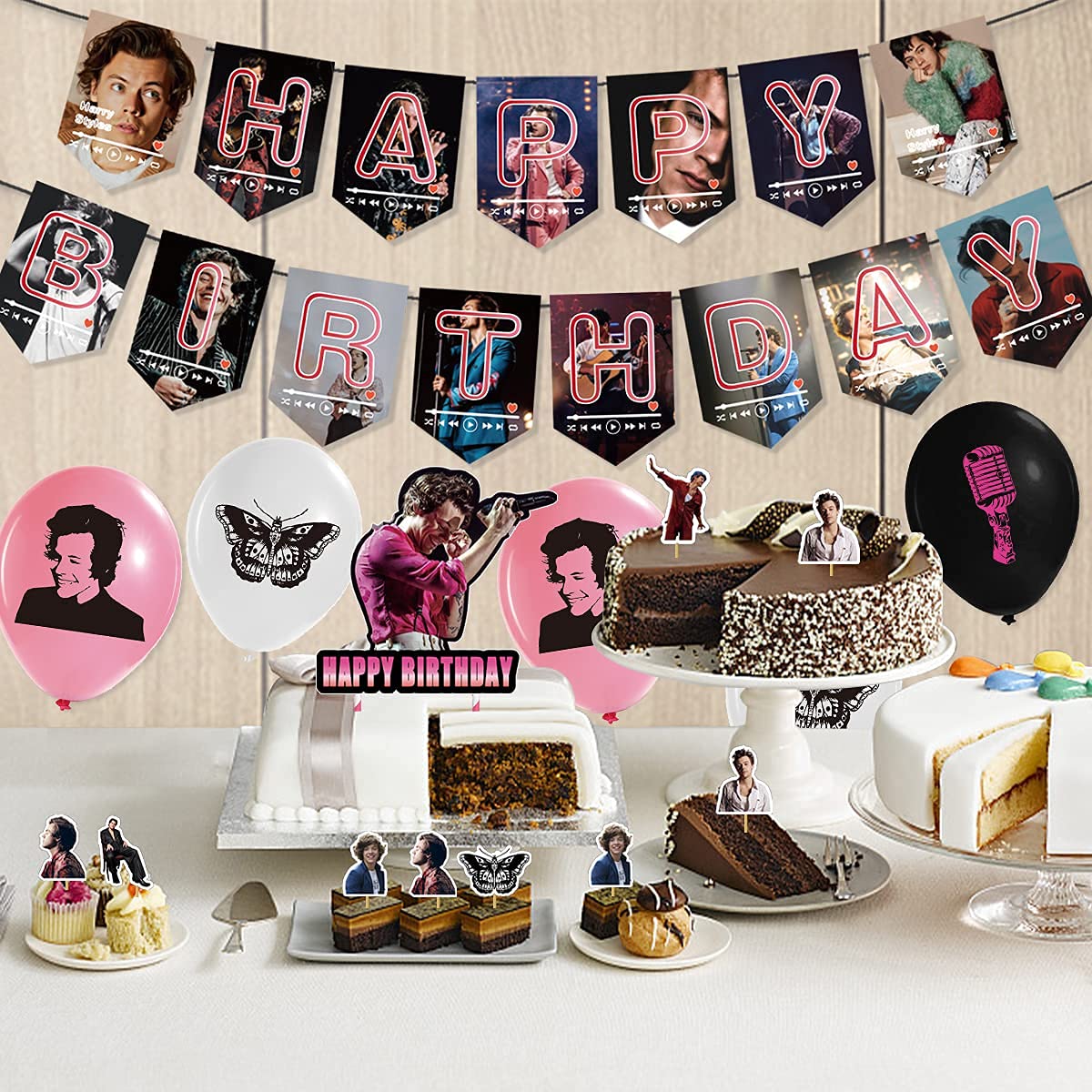 Buy HAFTSS Harry Edward Styles Birthday Party Decorations and Supplies ...