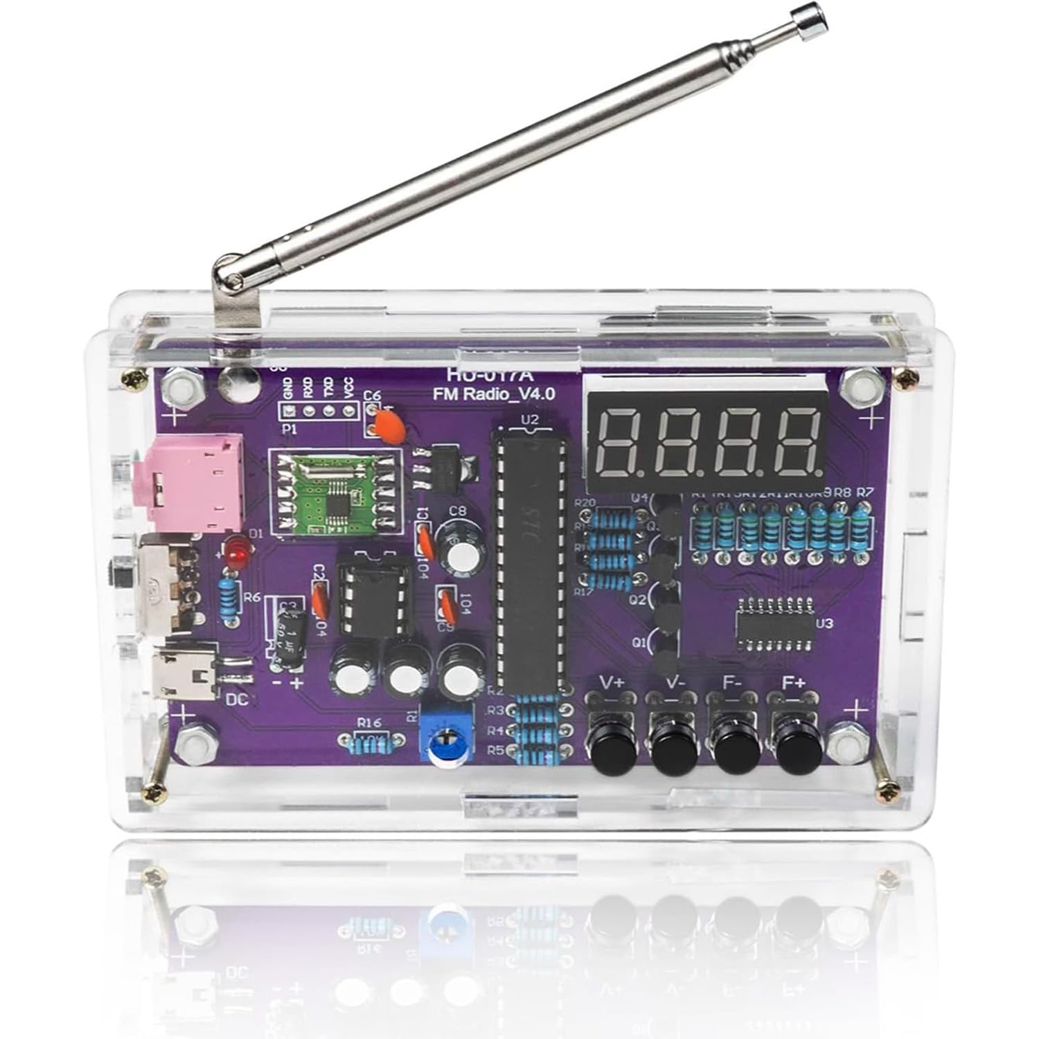FM Radio Kit Soldering Practice Kits, DIY Electronic Project Kit FM 87-108MHz with 2 Power Modes EK1989, Soldering Learning and Teaching for Beginners, Adults, Kids-image-48