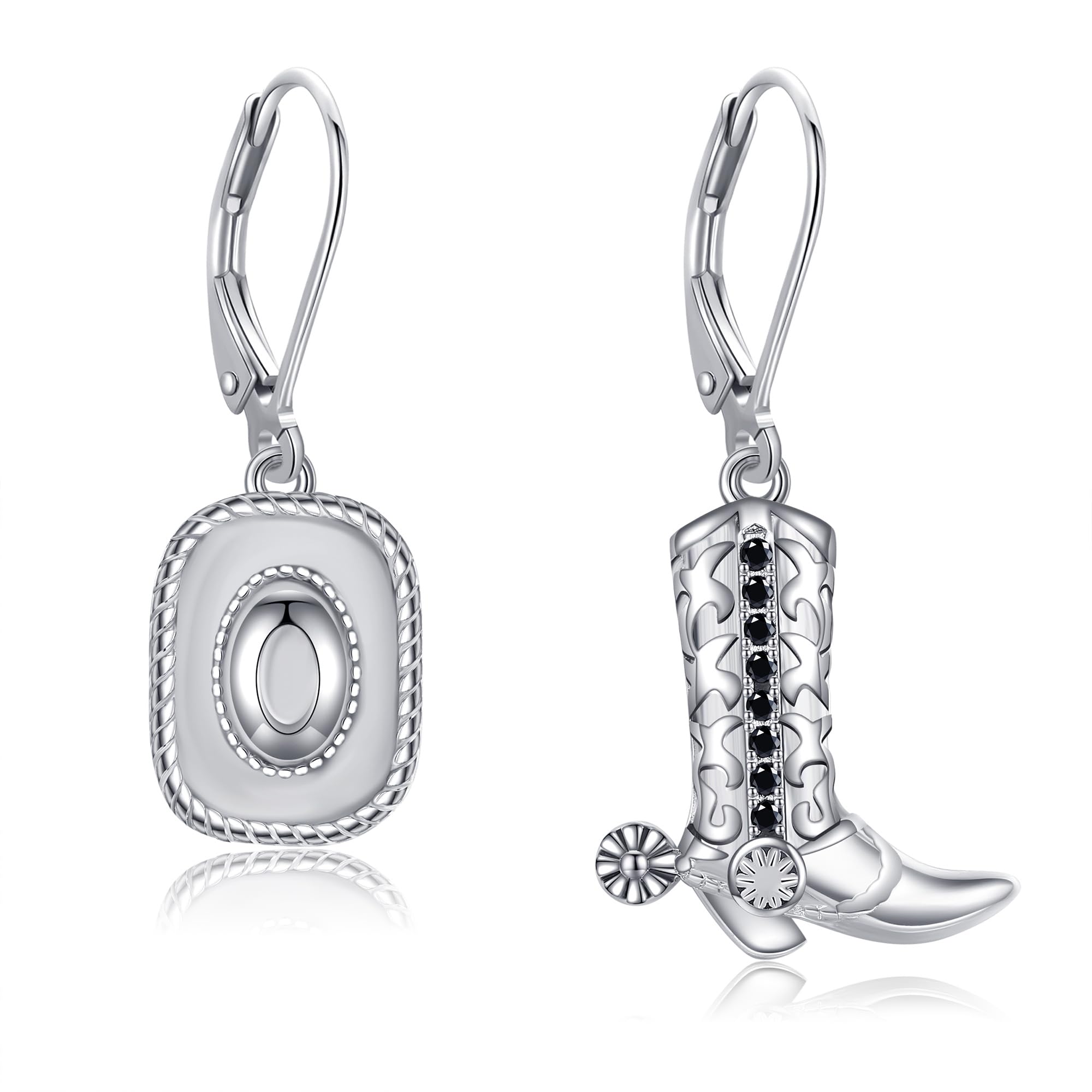 VONALA Orecchini da cowboy occidentali, in argento Sterling 925, con