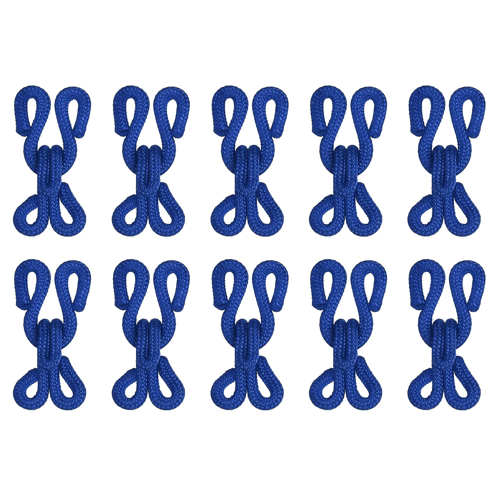 sourcing map Sewing Hooks and Eye, 30pcs - Polyester Covered Sewing Hooks and Eyes Closure for Clothing, Bra, Skirt, Sewing DIY Craft(Sapphire, 23mm Length)