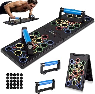 24 in 1 Foldable Portable Push Up Board, Push-Up Board, Multifunctional Fitness Dev…