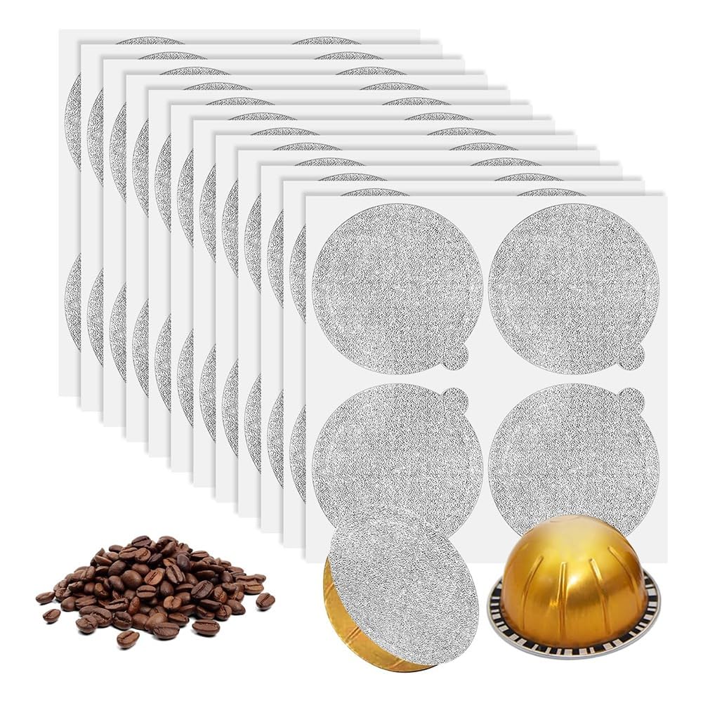 CTRLZS Aluminum Foils Lids Seals - Reuse Capsules Coffee Pods 120Pcs, for Vertuoline Vertuo Reuse Coffee Pods Cover Seals 62mm