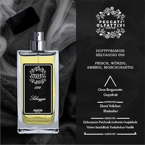 Peccati Olfattivi N.04 Parfum Homme Équivalent Sauvage – Parfum Masculin Persistant avec 30% d’Essence Pure, Fragrance Similaire à l’Originale avec Longue Durée et Résistante 100 ml Parfum - 4